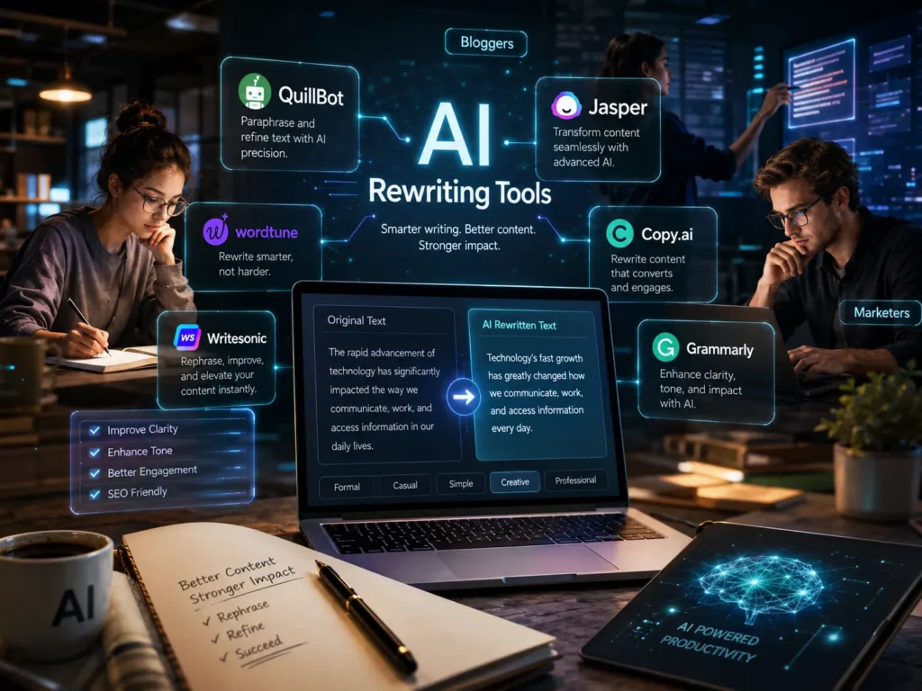 leading AI tools for rephrasing text