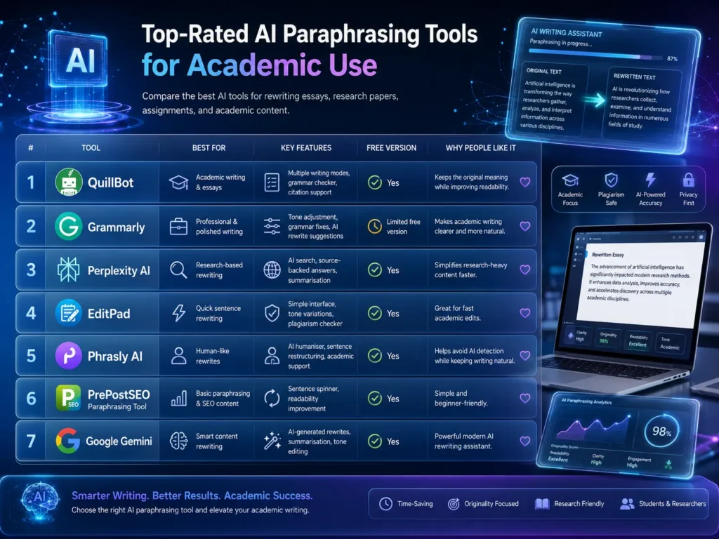 top-rated online paraphrases for academic use